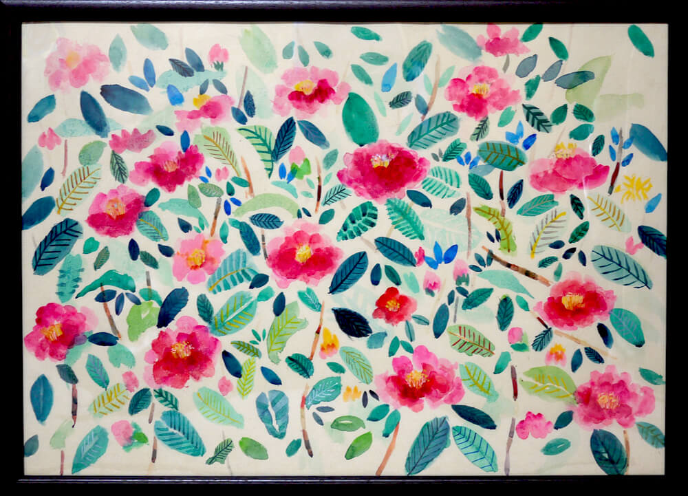 sold!!camellia 51x72cm Watercolour on Japanese Paper/Gallery Tagboat