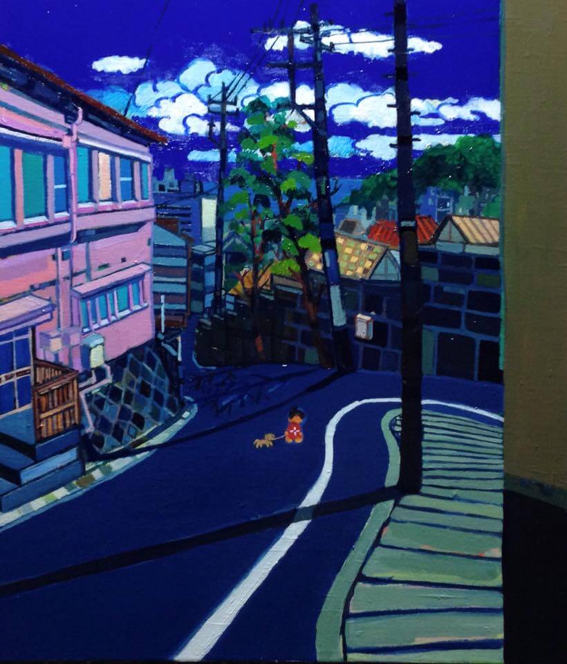 new!! Atami Promenade/oil on canvas 53x46cm 2015