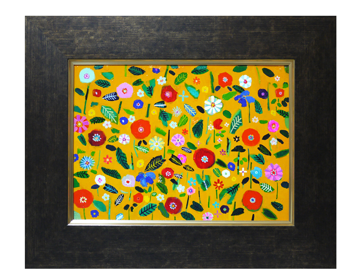 sold!!flowers/yellow 38x48cm oil on canvas 2015 Alexcious/Japan