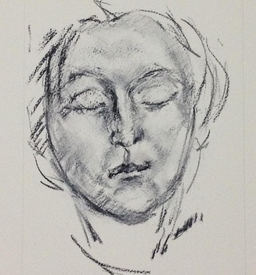 new!!face 30x24cm drawing on paper 2015