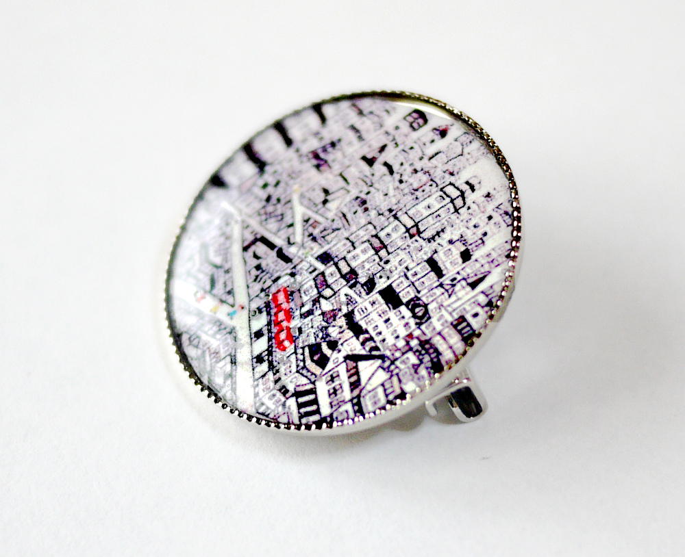 sold!! Brooch Pin/city  minne/handmade in Japan