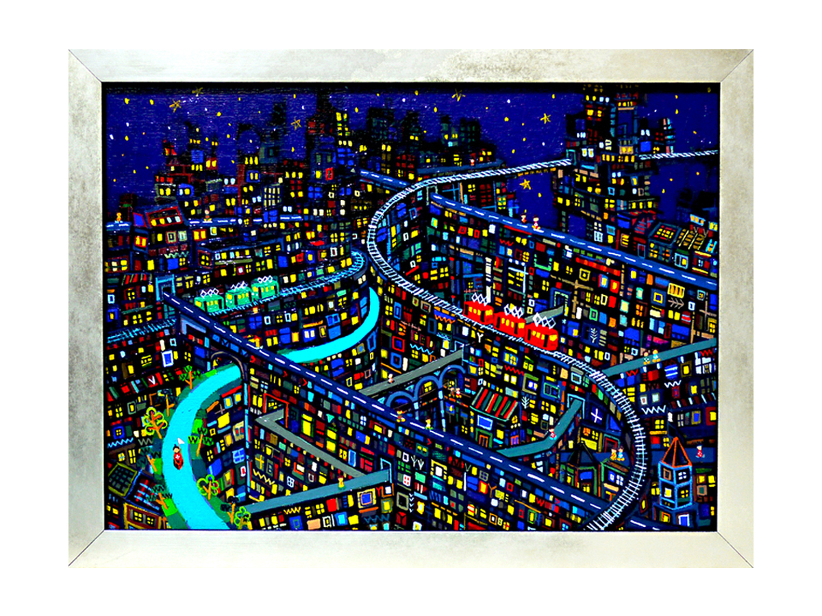 sold!!  city/oil on canvas  2015 ALEXCIOUS/TOKYO