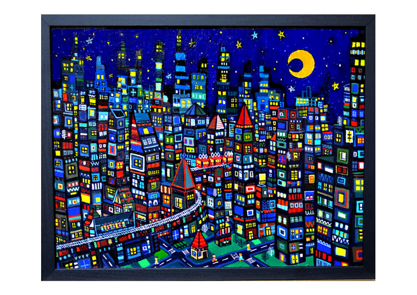 NOW ON SALE!! city 31x41cm oil on canvas 2015/Gallery Tagboat