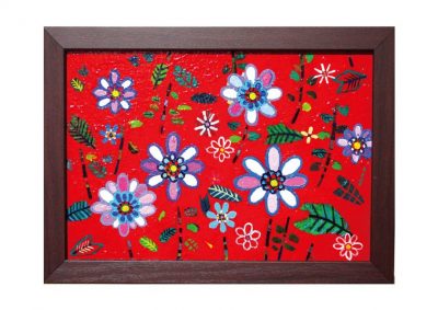 Sold!!  FLOWERS  oil on canvas 15x22cm 2016  otanitaro.com  Creema