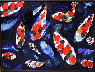 ON SALE!!  GOLDFISH  OILCOLOUR on PAPER 54x72cm 2016 GALLERY TAGBOAT/TOKYO JAPAN