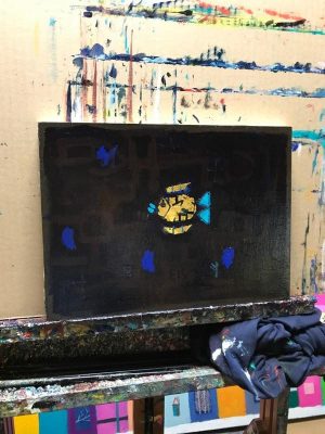 works/24x33cm oil x goldleaf on canvas  2017