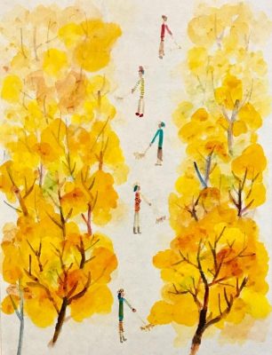 new!! Ginkgo trees 72x54cm aquarell on paper 2017 #art