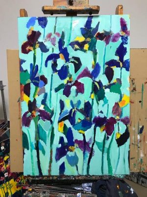 Works/72x60cm oil on carton 2017 #flower #art