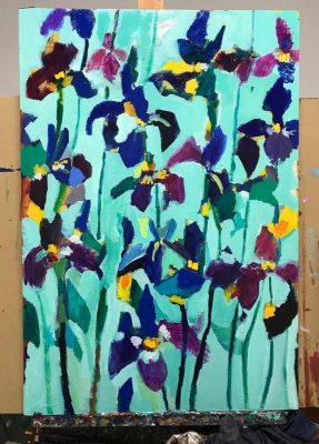 Works/72x60cm oil on canvas 2017  #contemporaryArt #flowers