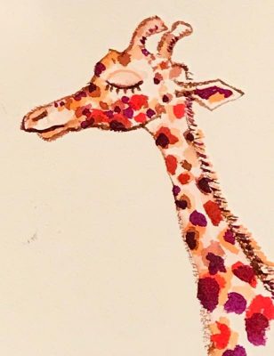 new!! 17x12cm aquarell  on paper  2017 #giraffe
