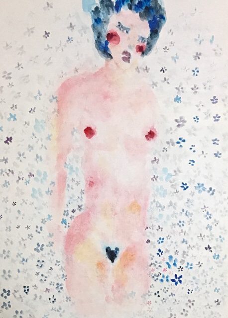 new!! Nude 53x71cm aquarell on paper 2017