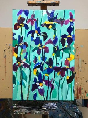Works/72x60cm oil on canvas 2018  #contemporaryArt #flowers