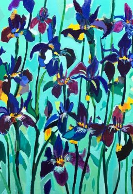 NEW!!Iris 72x50cm oil on wood panel 2018  #contemporaryArt #flowers