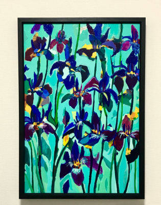 NOW ON SALE!! Iris 72x50cm oil on wood panel 2018  #contemporaryArt #flowers