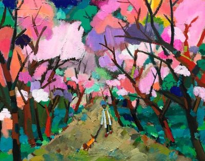 Works/40x50cm oil on canvas 2018  #cherryblossoms