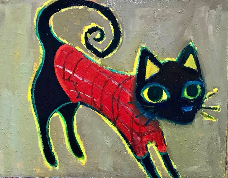 Works/40x50cm oil x canvas  2018  #contemporaryArt #cat