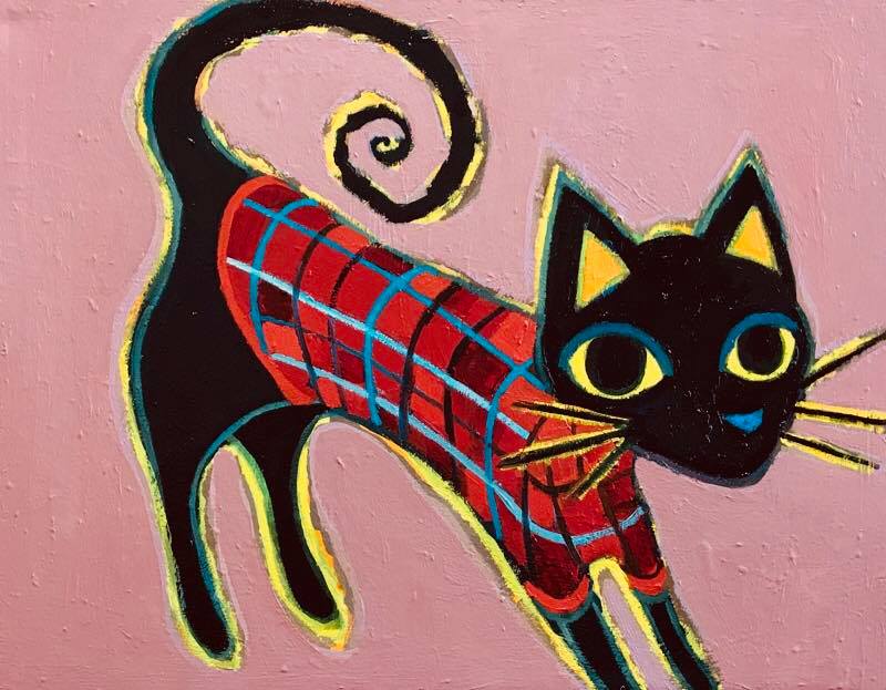 NEW | CAT | 40 x 50 cm | oil x canvas | 2018 | #contemporaryArt