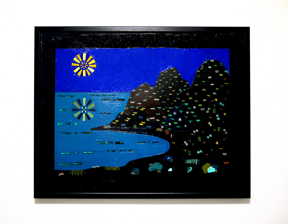 ON SALE / Sea of ​​night  55x70cm oil on canvas   GALERIE OTANI   #contemporaryArt