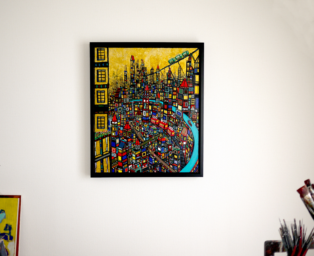 ON SALE | GOLD TOWN |60 x 72cm | oil x canvas  | GALERIE OTANI #contemporaryArt
