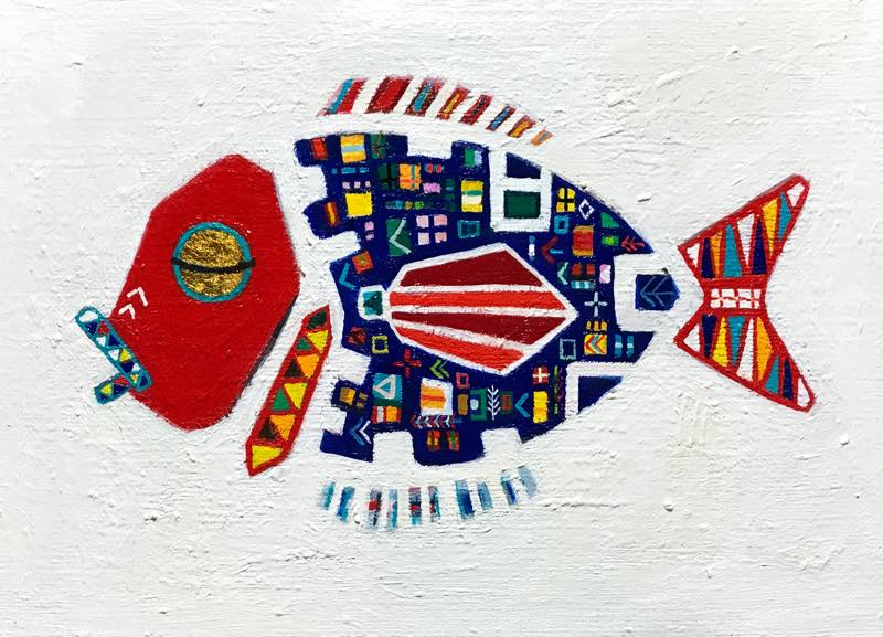 NEW | FISH | 24 x 33 cm | oil x canvas board | 2018 | #contemporaryArt