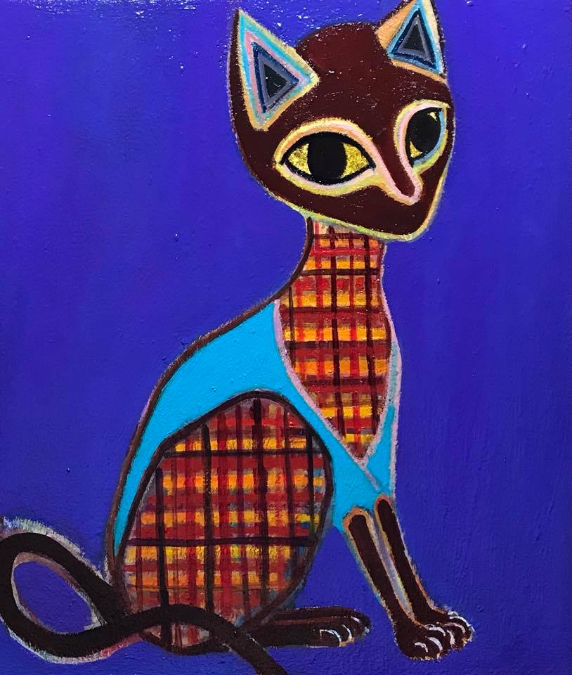 NEW | CAT | 53 x 45 cm | oil x canvas | 2018 | #contemporaryArt
