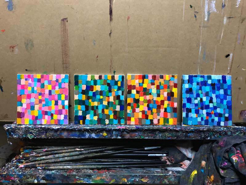 Works | 10 x 10 cm | oil x canvas board x 4 | 2018 | #contemporaryArt