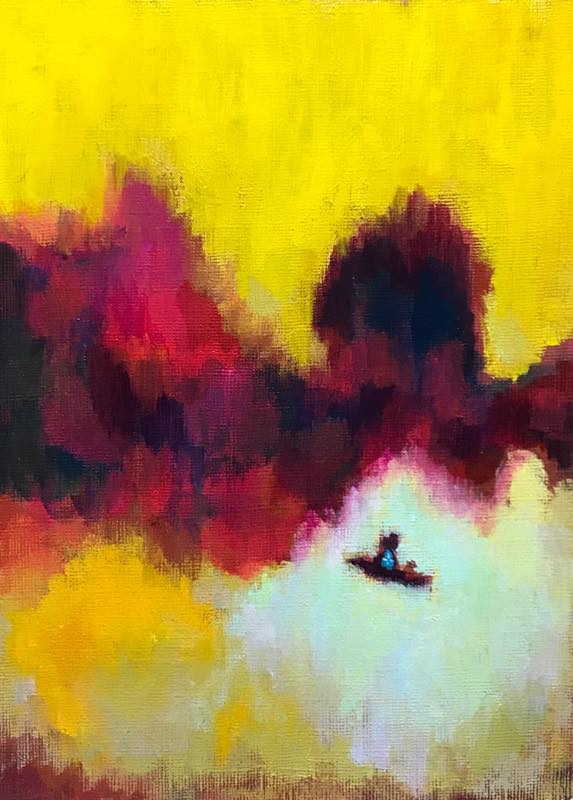 NEW | Dream Fishing | 33 x 24 cm | oil x Canvas Board | 2019 | #contemporaryArt