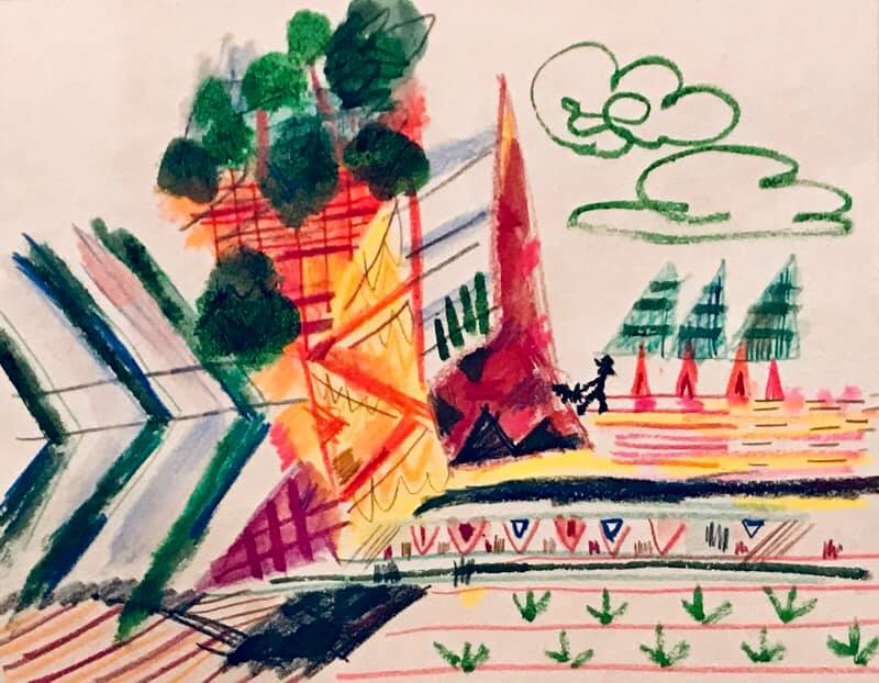 NEW | Traveler | 20 x 25 cm | pen & water colour x japan paper | 2019 | #contemporaryArt
