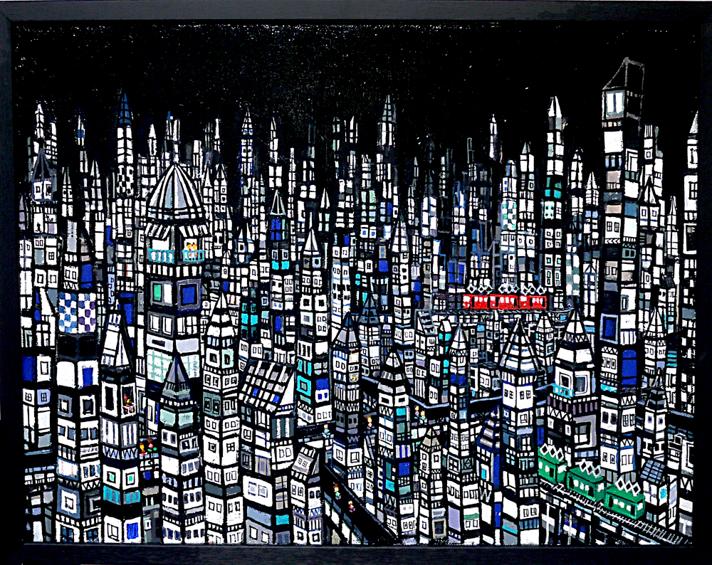 ON SALE | CITY | Black | 41 x 53 cm | oil x canvas  | 2019 |  TAGBOAT | JAPAN #contemporaryArt