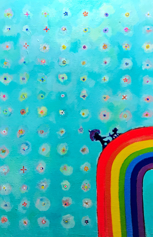 Exhibit this Picture in Gallery | NEW | Rainbow Bridge | 100 x 65 cm | oil x canvas | 2019 | #contemporaryArt