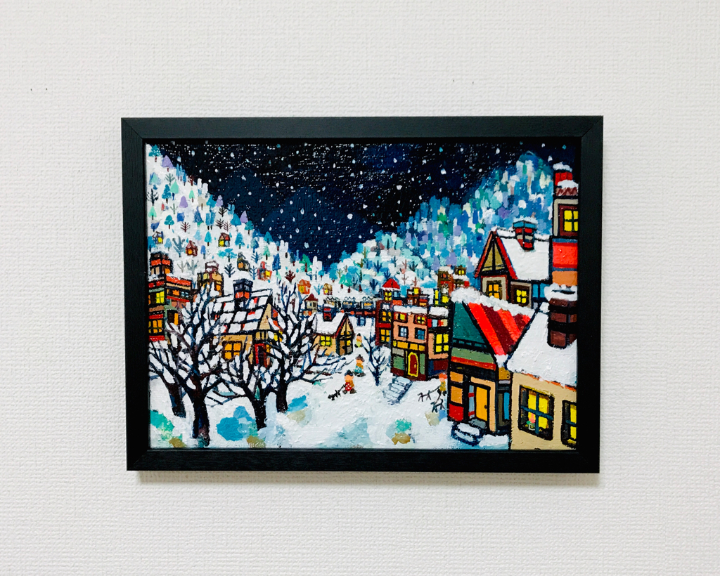 NEW | Exhibit this Picture | Snowy city | 24 x 33 cm | oil x canvas board | 2019 | #contemporaryArt