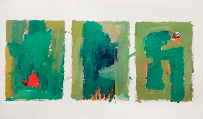 Works | 30 x 24 cm | oil x paper x 3 | 2019 | #contemporaryArt