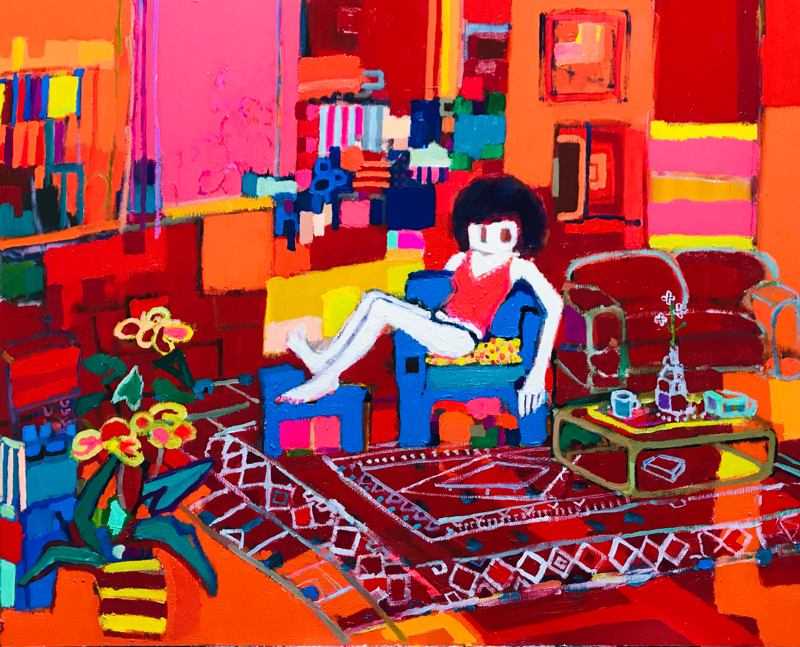 NEW | Living room | 53 x 65 cm | oil x wood panel | 2019 | #contemporaryArt