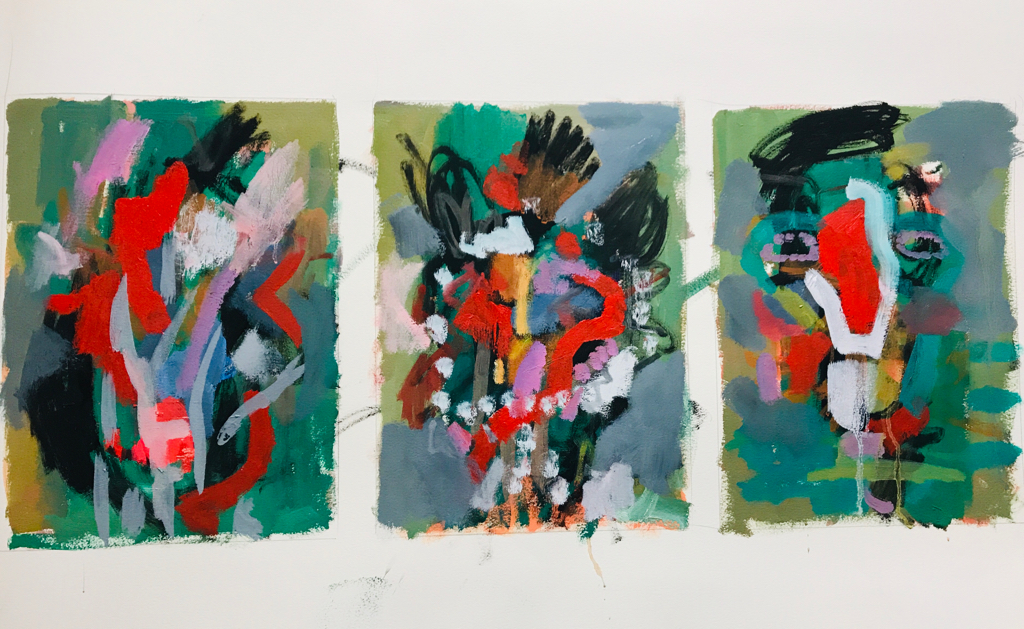 Works | 30 x 24 cm | oil x paper x 3 | 2020 | #contemporaryArt