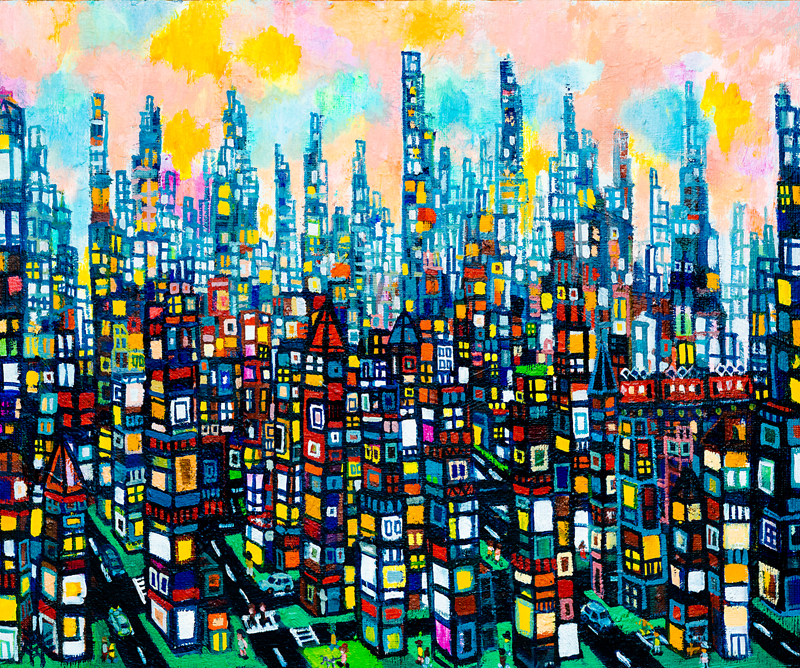 NEW | city | 38 x 45 cm | oil x canvas board | 2020 | #contemporaryArt