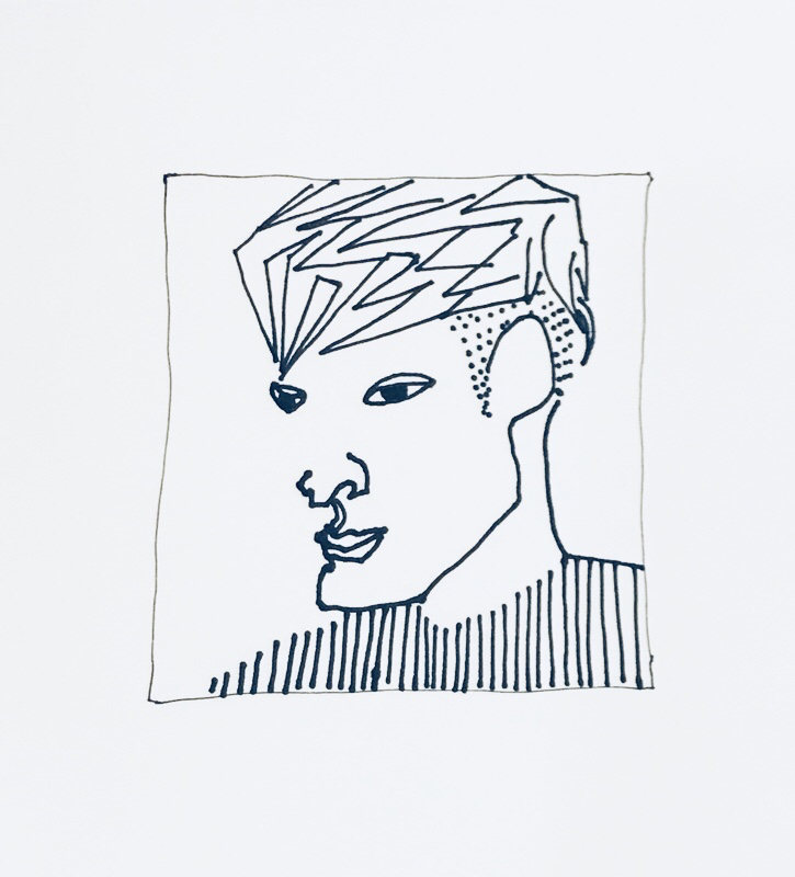 NEW | Drawing x paper | 17 x 17 cm | 2020   #contemporaryart #portrait