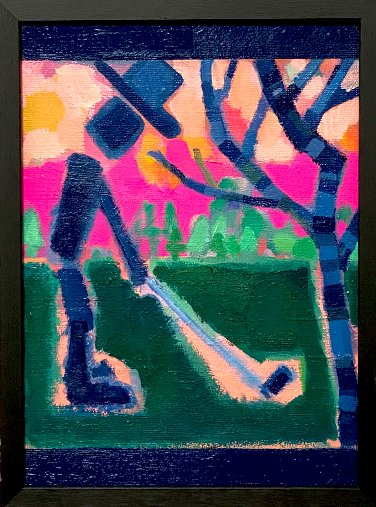 ON SALE | evning golf | 33 x 24 cm | oil x canvas board | 2020 | OTANI.  #contemporaryArt