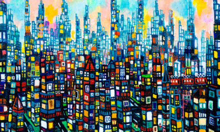 City of dawn | 38 x 45 cm | oil x wood panel | 2020 | #contemporaryArt