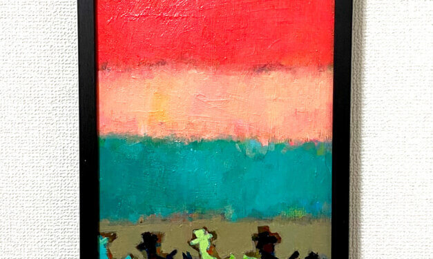 ON SALE | Dog walker | 33 x 24cm | oil x canvas board  | 2019 | ART STICKER | JAPAN #contemporaryArt