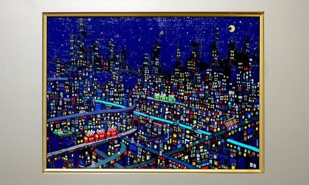 ON SALE | city  | 24x33cm | oil x canvas | 2017 | ART STICKER | JAPAN #contemporaryArt