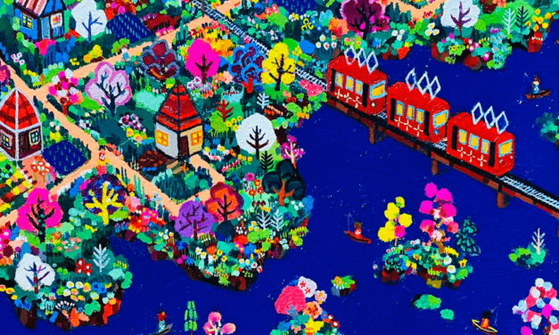 NEW | Spring Promenade | 38x45cm | oil x wood panel | 2021 #art