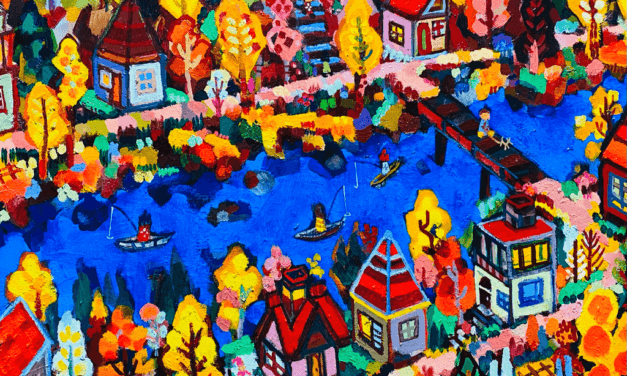 NEW | autumn city | 38x45cm | oil x wood panel | 2021 #oilpaint