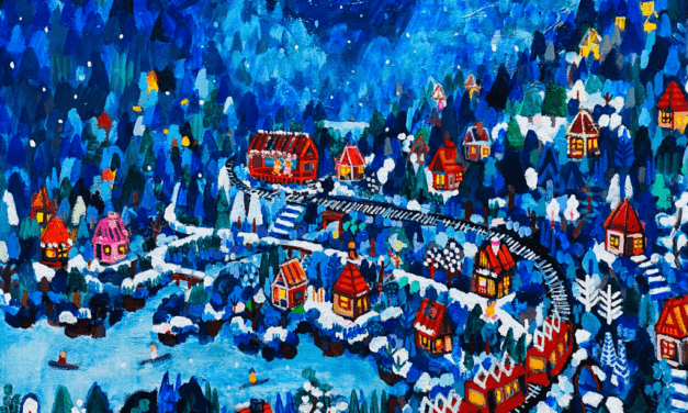 NEW | winter city | 53x65cm | oil x wood panel | 2021