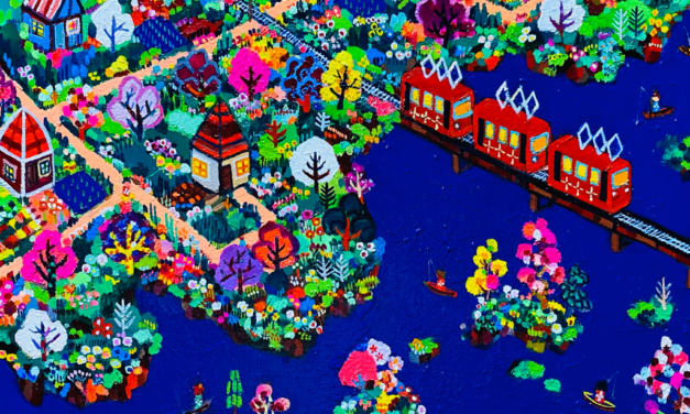 NEW | spring river | 38x45cm | oil x wood panel | 2021