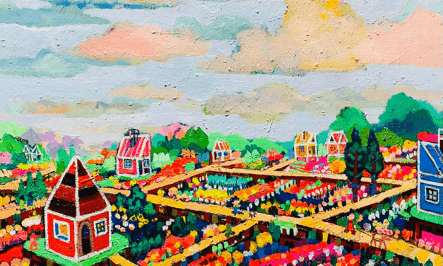 NEW | flower garden | 38x45cm | oil x wood panel | 2021 #art