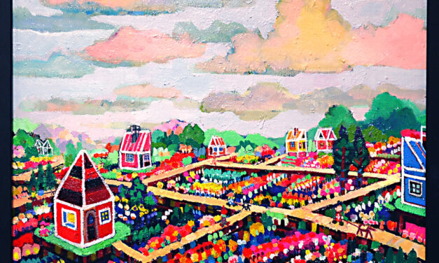 SOLD | flower garden | 38 x 45cm | oil x wood panel | 2021 |  TAGBOAT #Art