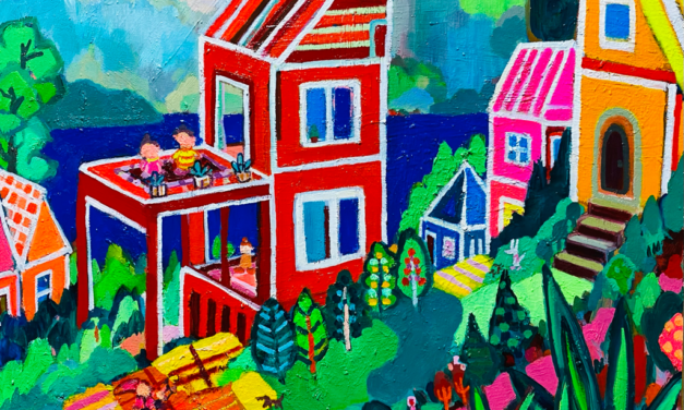 NEW | lake side house | 38x45cm | oil x wood panel | 2021 #oilpaint