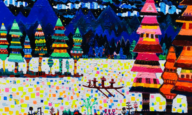 NEW | kayaker at night | 41x53cm | oil x wood panel | 2021 #oilpaint