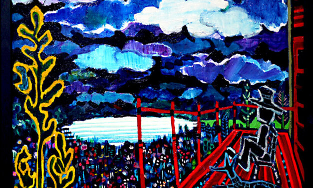 SOLD | lakeside house | 38 x 45cm | oil x wood panel | 2021 |  TAGBOAT #Art