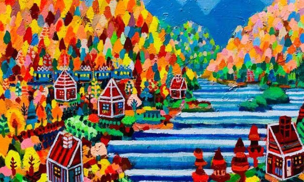 NEW | Autumn lake | 31x41cm | oil x wood panel | 2021 #landscape